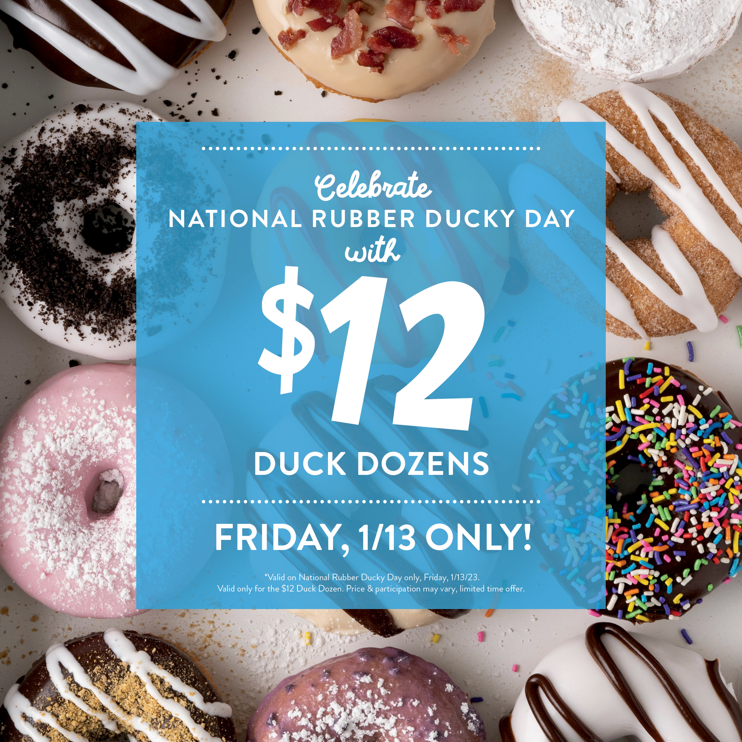 Celebrate National Rubber Ducky Day With A 12 Duck Dozen From Duck Donuts 